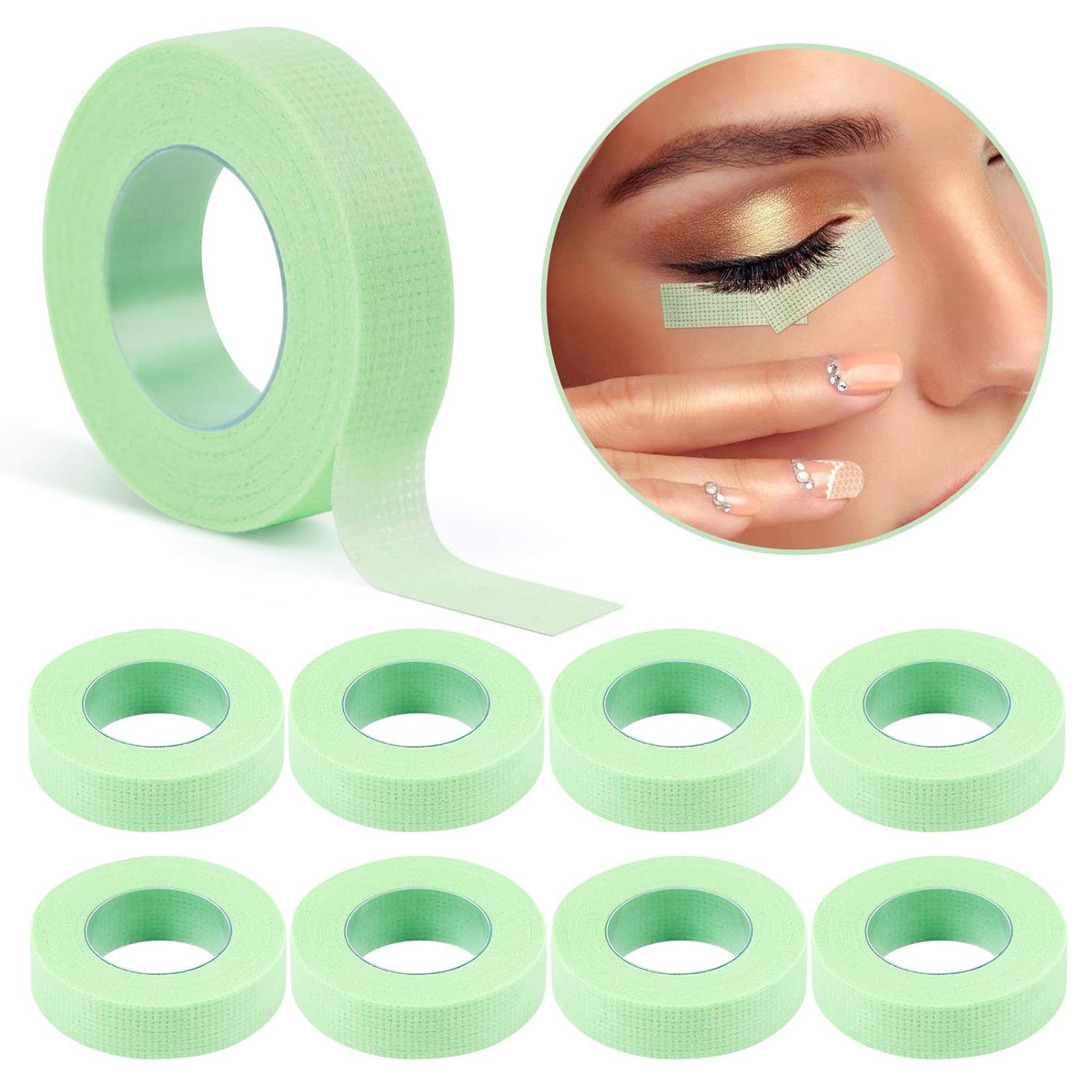 Lash Mapping Sticker - 1 Rolle Wimpernverlängerung, fusselfrei, atmungsaktiv, Vliesstoff,