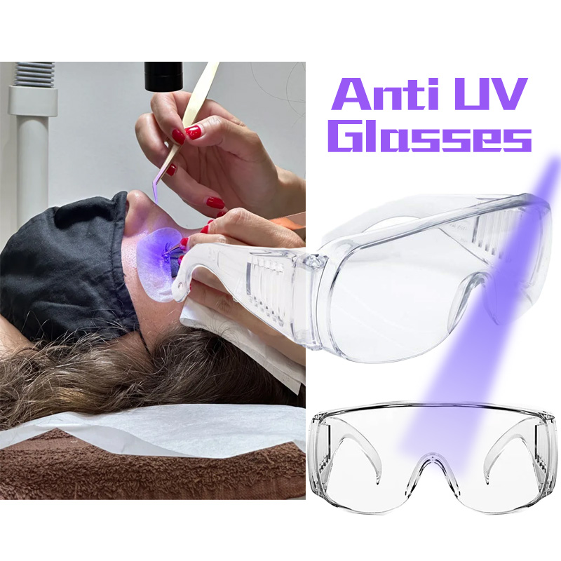 Eyelash Extension With Glasses - UV-Schutzbrille Wimpernverlängerung Brillen Anti-UV-Lichtbrille UV-LED Schutzbrille