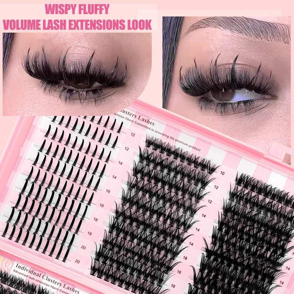 Eyelash Extension Kits - 9-16mm Lange Falsche Wimpern 3D-Volumen Natürlicher