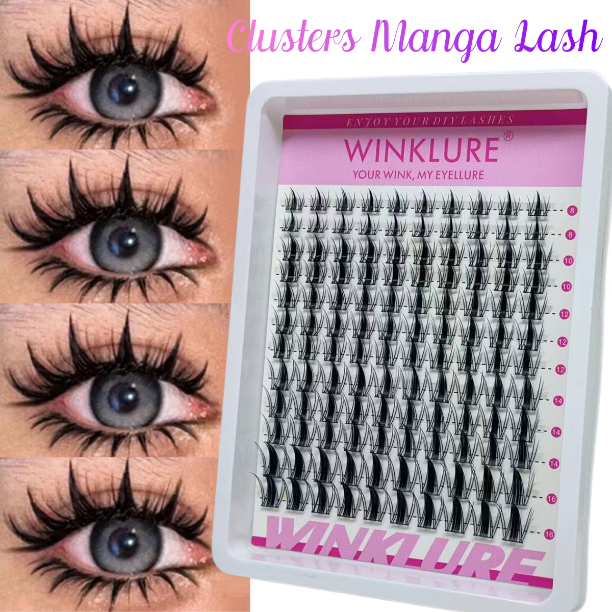 Eyelash Extension Equipment - WINKLURE Manga Lash Clusters Kit Katzenwimpern