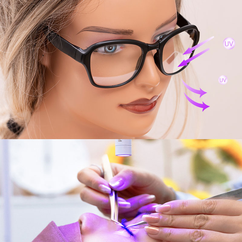 Eyelash Extension With Glasses - UV-Schutzbrille für falsche Wimpern, Wimpernverlängerung, Augenschutz,