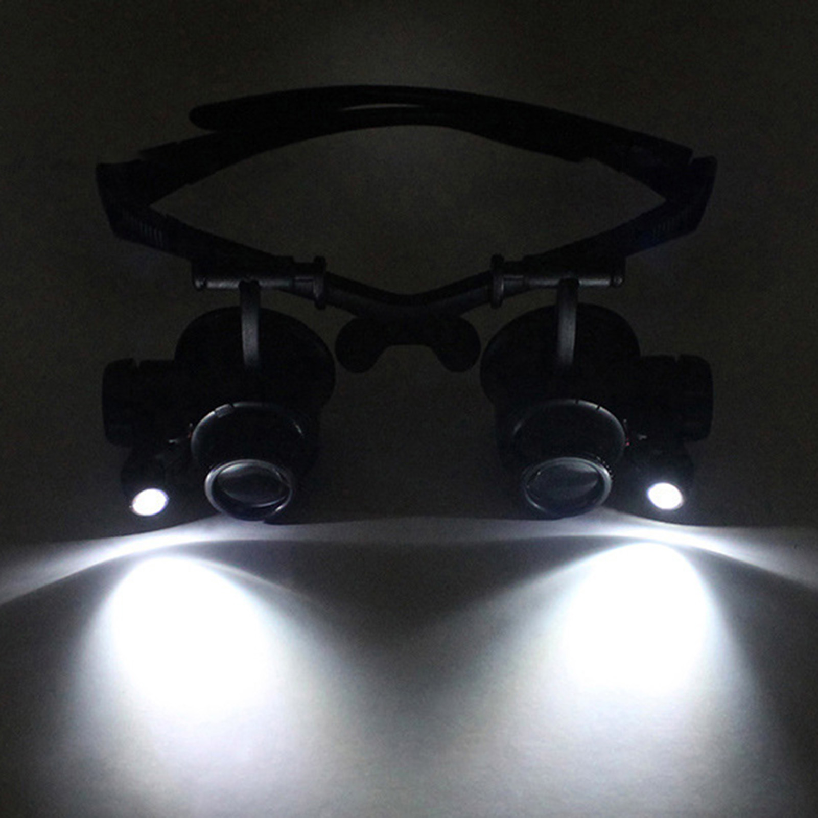 Eyelash Extension With Glasses - LED-Licht-Augenlupe, 8-Linsen-Lupe, Vergrößerung, geeignet für die