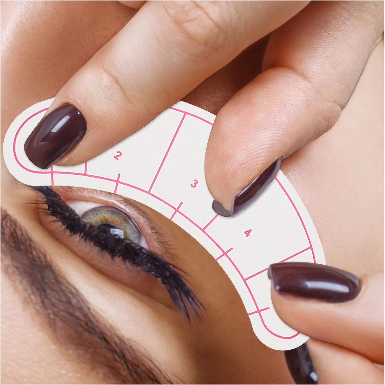 Lash Mapping Sticker - 10 Blatt Wimpern-Isolationspapier mit Doppelfunktion, Skalaufkleber,