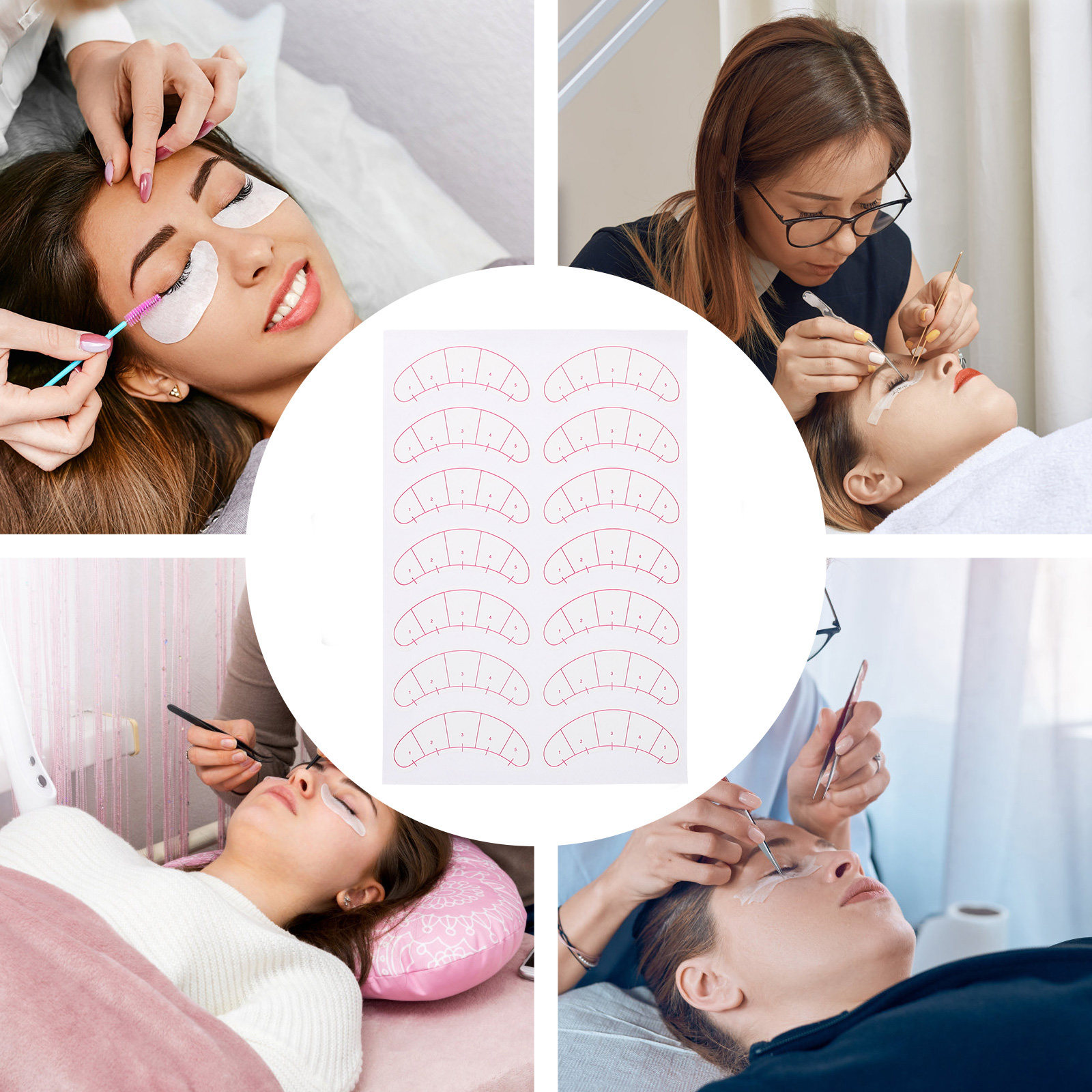 10 Blatt Isolationspapier für  – Lash Mapping Sticker Bewertung und Preis